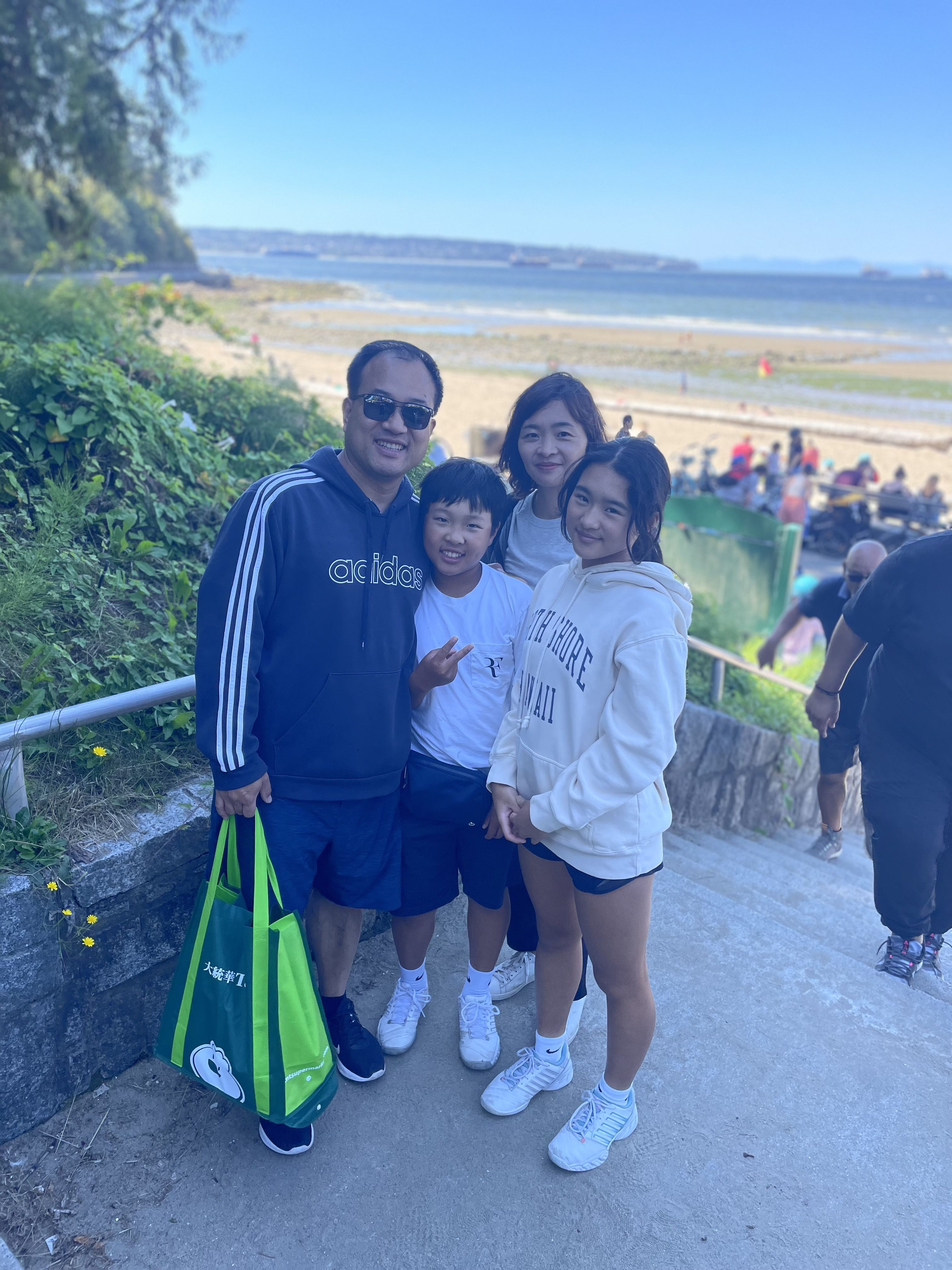 A picture of my family traveling