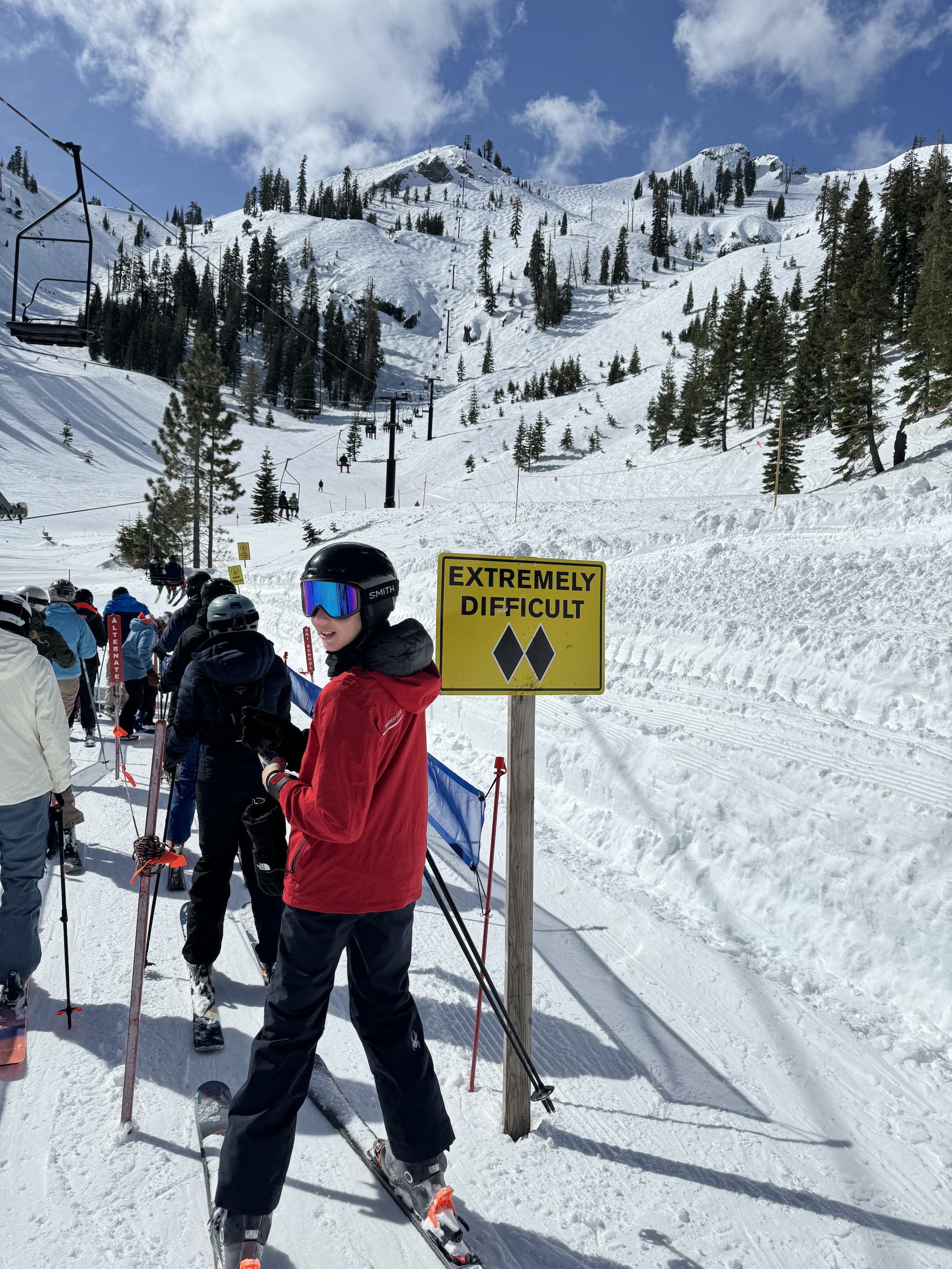 Skiing at Palisades Tahoe